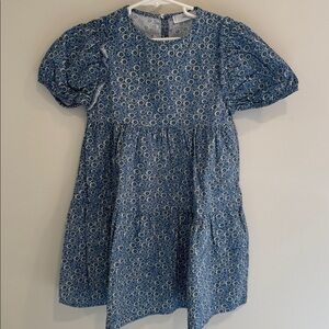Mango Blue Patterned Kids Dress